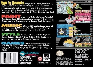 Fun 'n Games (USA) box cover back